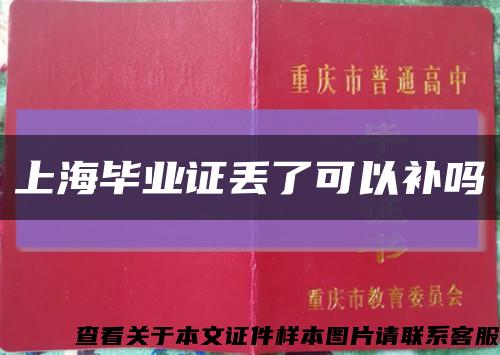 上海毕业证丢了可以补吗缩略图