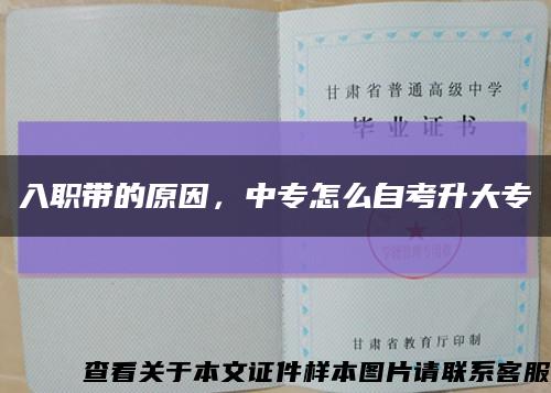 入职带的原因，中专怎么自考升大专缩略图