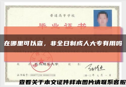 在哪里可以查，非全日制成人大专有用吗缩略图