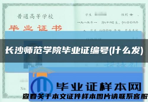 长沙师范学院毕业证编号(什么发)缩略图