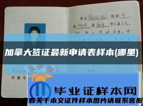 加拿大签证最新申请表样本(哪里)缩略图