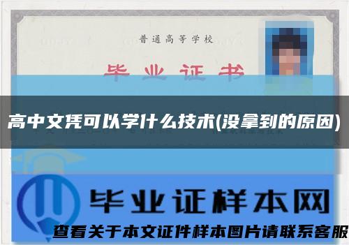 高中文凭可以学什么技术(没拿到的原因)缩略图