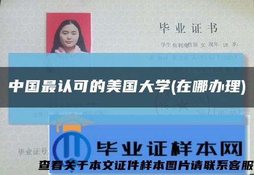 中国最认可的美国大学(在哪办理)缩略图