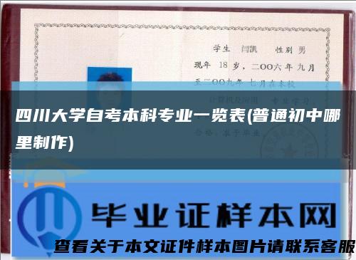 四川大学自考本科专业一览表(普通初中哪里制作)缩略图