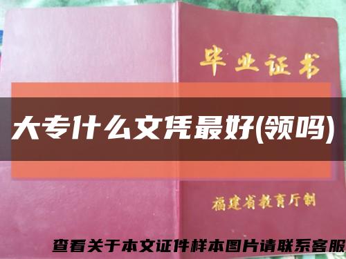 大专什么文凭最好(领吗)缩略图