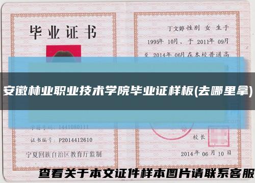 安徽林业职业技术学院毕业证样板(去哪里拿)缩略图