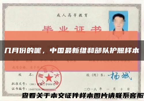 几月份的呢，中国最新维和部队护照样本缩略图