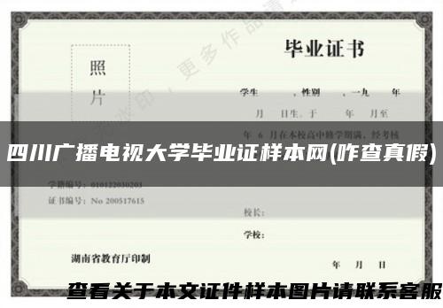 四川广播电视大学毕业证样本网(咋查真假)缩略图
