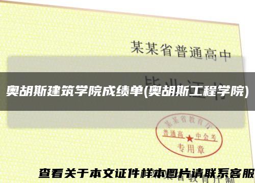 奥胡斯建筑学院成绩单(奥胡斯工程学院)缩略图