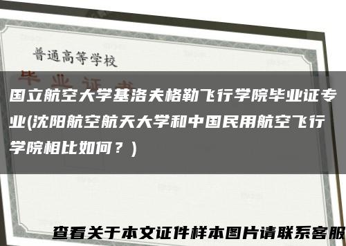 国立航空大学基洛夫格勒飞行学院毕业证专业(沈阳航空航天大学和中国民用航空飞行学院相比如何？)缩略图