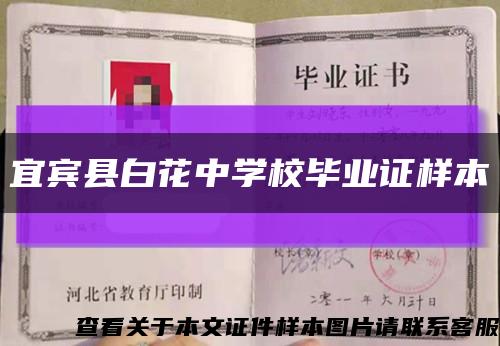 宜宾县白花中学校毕业证样本缩略图