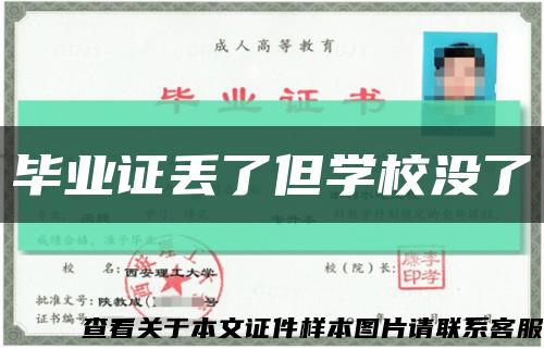 毕业证丢了但学校没了缩略图