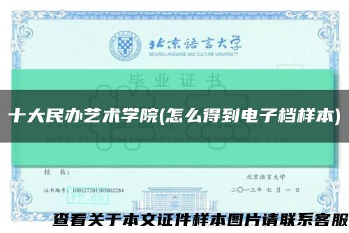 十大民办艺术学院(怎么得到电子档样本)缩略图