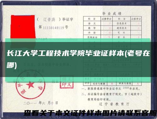 长江大学工程技术学院毕业证样本(老号在哪)缩略图
