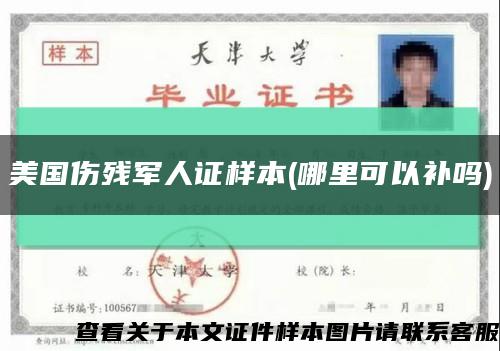 美国伤残军人证样本(哪里可以补吗)缩略图