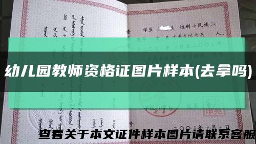 幼儿园教师资格证图片样本(去拿吗)缩略图