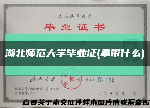湖北师范大学毕业证(拿带什么)缩略图