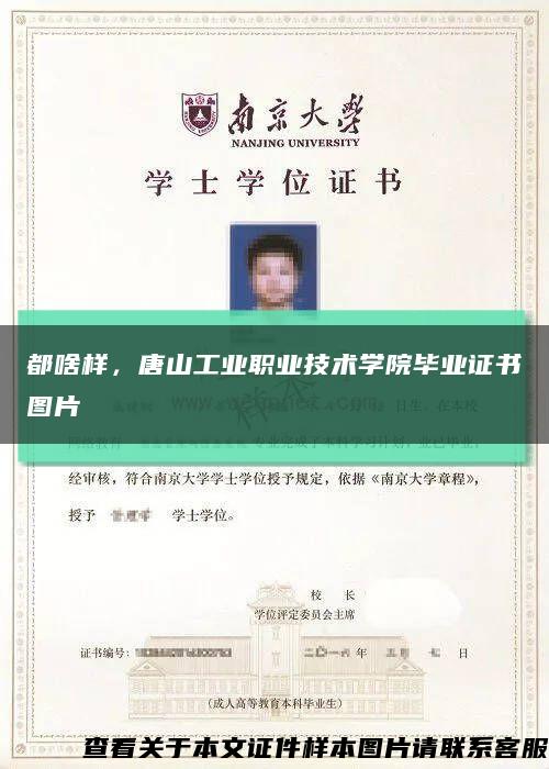 都啥样，唐山工业职业技术学院毕业证书图片缩略图