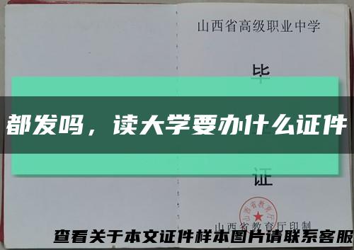 都发吗，读大学要办什么证件缩略图