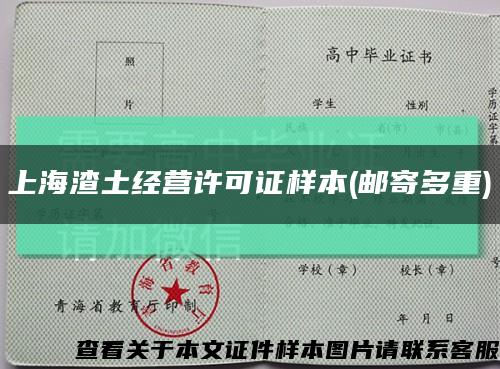 上海渣土经营许可证样本(邮寄多重)缩略图