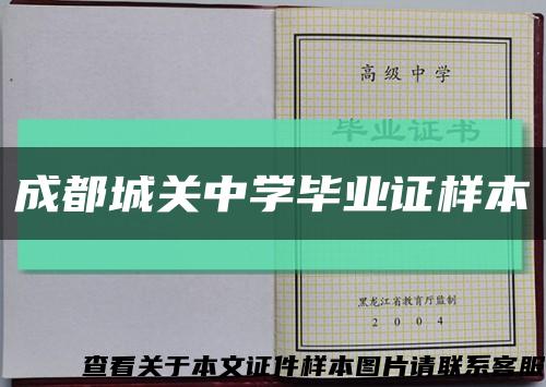 成都城关中学毕业证样本缩略图