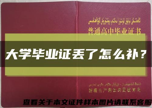 大学毕业证丢了怎么补？缩略图