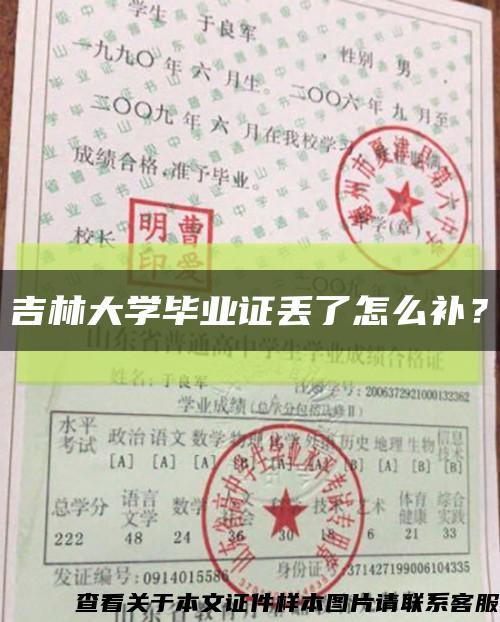 吉林大学毕业证丢了怎么补？缩略图