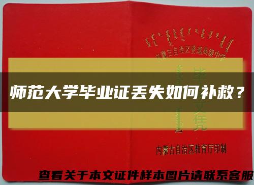 师范大学毕业证丢失如何补救？缩略图