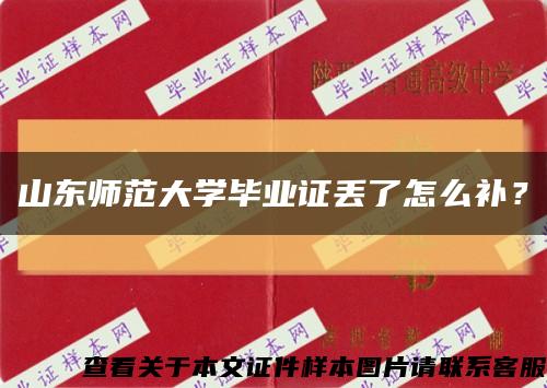 山东师范大学毕业证丢了怎么补？缩略图