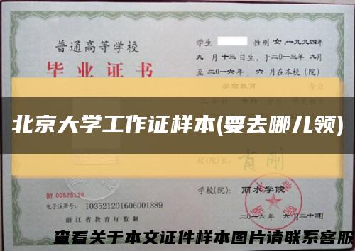 北京大学工作证样本(要去哪儿领)缩略图