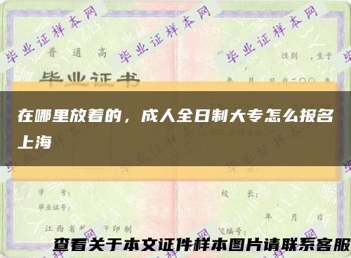 在哪里放着的，成人全日制大专怎么报名上海缩略图