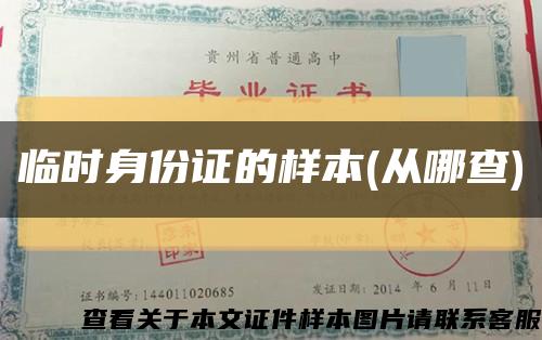 临时身份证的样本(从哪查)缩略图