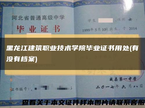 黑龙江建筑职业技术学院毕业证书用处(有没有档案)缩略图