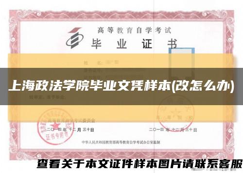 上海政法学院毕业文凭样本(改怎么办)缩略图