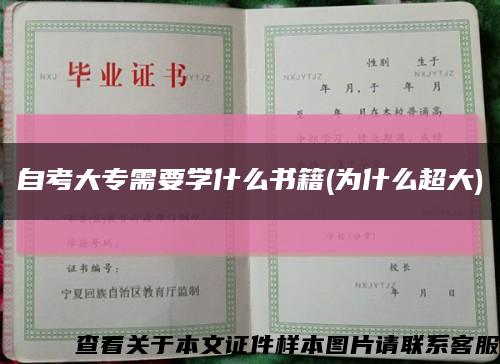 自考大专需要学什么书籍(为什么超大)缩略图