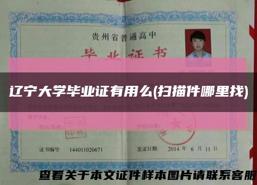 辽宁大学毕业证有用么(扫描件哪里找)缩略图