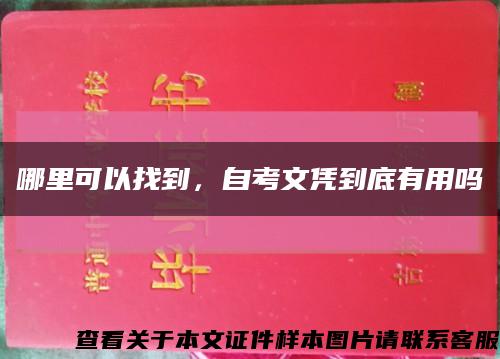 哪里可以找到，自考文凭到底有用吗缩略图