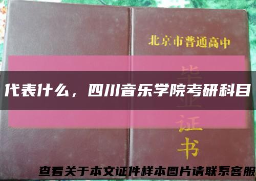 代表什么，四川音乐学院考研科目缩略图