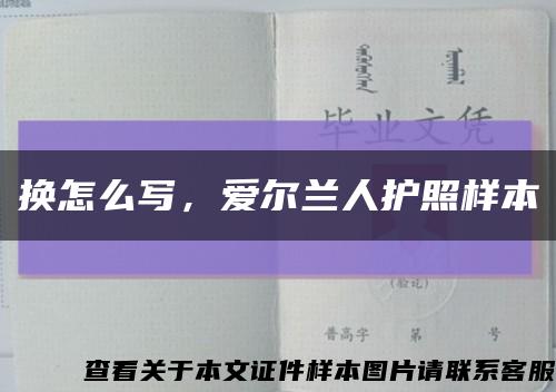 换怎么写，爱尔兰人护照样本缩略图