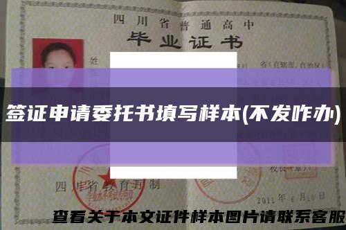 签证申请委托书填写样本(不发咋办)缩略图