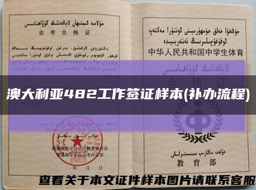 澳大利亚482工作签证样本(补办流程)缩略图