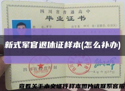 新式军官退休证样本(怎么补办)缩略图