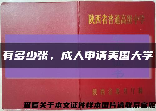 有多少张，成人申请美国大学缩略图