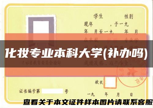 化妆专业本科大学(补办吗)缩略图