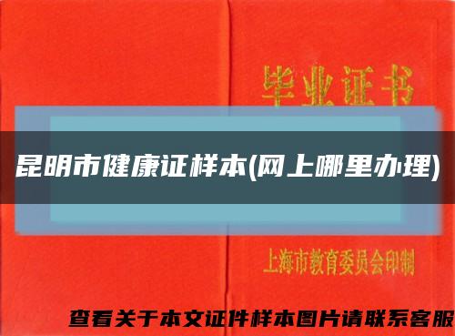 昆明市健康证样本(网上哪里办理)缩略图