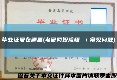 毕业证号在哪里(考研网报流程 ＋常见问题)缩略图