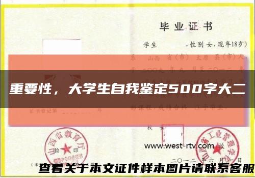重要性，大学生自我鉴定500字大二缩略图