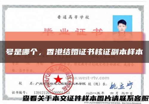 号是哪个，香港结婚证书核证副本样本缩略图