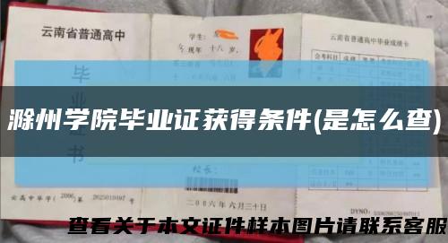 滁州学院毕业证获得条件(是怎么查)缩略图
