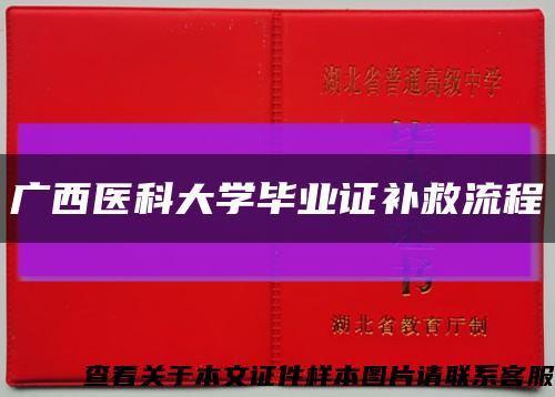 广西医科大学毕业证补救流程缩略图